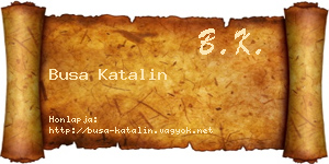 Busa Katalin névjegykártya